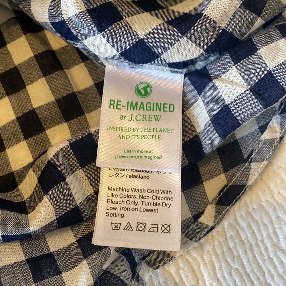 J. Crew Blue and White Casual Button Down Shirt - Picture 7 of 8